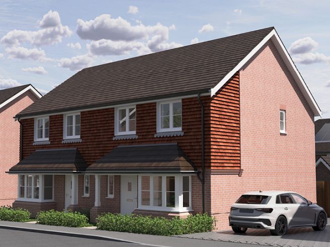 3 bedroom houses - artist's impression subject to change. Please note that the above computer generated image is representative of the house type and not the specified plot as some details may vary.